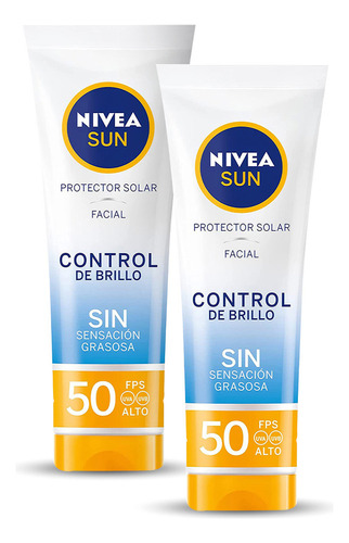 2 Pack - Protector Solar Nivea Sun Control Brillo Mate Fps50