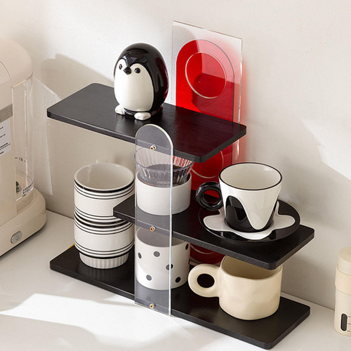 Soporte Para Tazas De Café De 3 Niveles, Estante De Negro