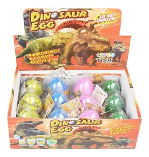 Pack 12 Huevos Sorpresas  Dinosaurios Que Crecen En Agua 