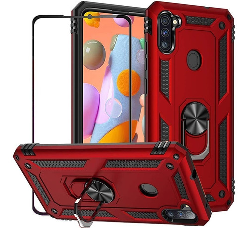 Funda Case Protectora Para Samsung Galaxy A11 + Cristal 21d