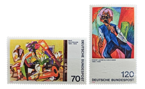 Alemania Arte, Serie Mi 822-823 Pinturas 1974 Mint L16668