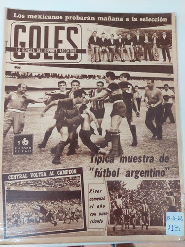 Revista Goles 713 21/3/1962 (Usado)