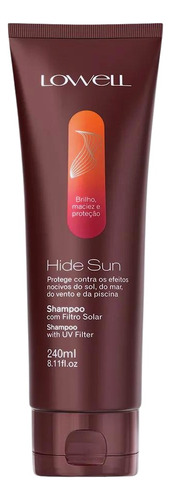 Lowell Hide Sun - Shampoo De Brilho Com Filtro Solar 240ml