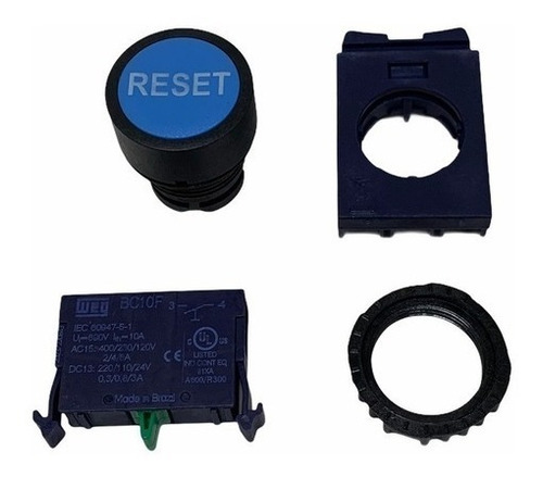 Boton Rasante Azul Con Grabacion -reset 1na (12922280)
