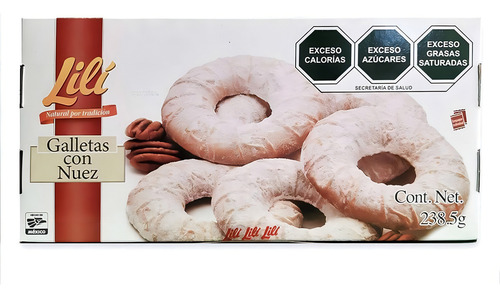 Galletas Lili Rosca Con Nuez 238,5 G