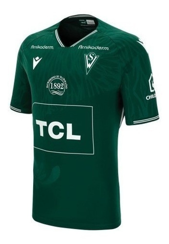 Imagen 1 de 3 de Camiseta Santiago Wanderers 2022 Local Verde Macron Nueva