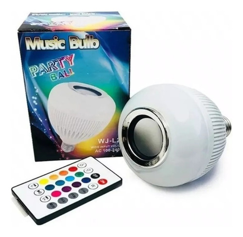 Foco Led Musical Multicolor Parlante Con Control Bluetooth