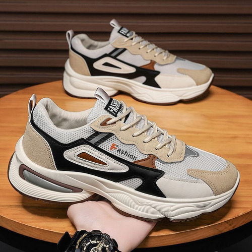 Zapatillas De Hombre Casuales Transpirables Con Suela Gruesa
