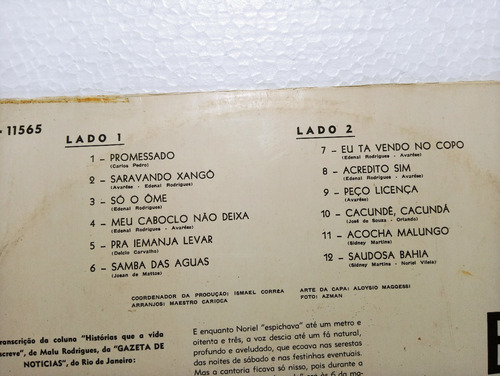 Imagem 3 de 4 de Lp Vinil Noriel Vilela Eis O Ôme