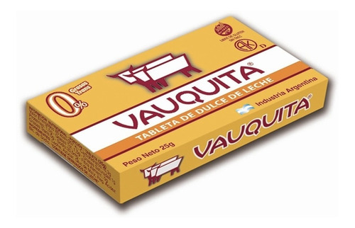 Imagen 2 de 2 de Vauquita Clasica Tableta Dulce De Leche Caja X18 Unidades