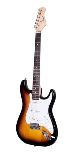 Imagen 1 de 10 de Guitarra Electrica Parquer Stratocaster Negra Con Funda