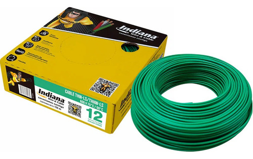 Cable Indiana Thw #12 Caja Con 100 Mts