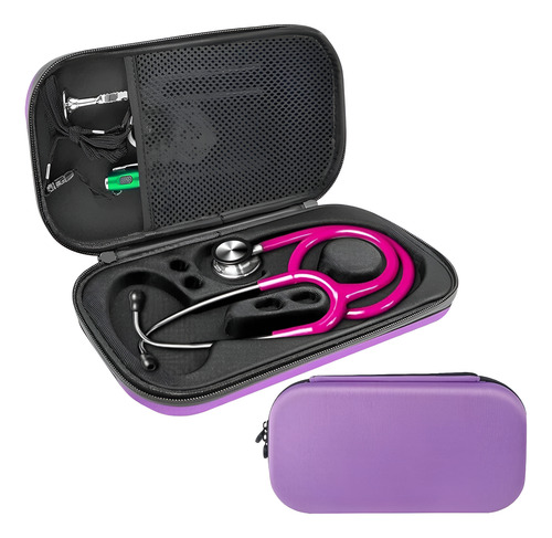 Estuche Rígido Estetoscopio Manija Compatible Littmancoronet Violeta