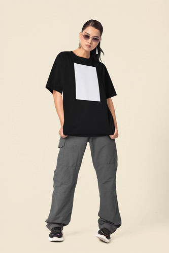 Pack 10 Poleras Negra Poliester Tacto Algodon Para Sublimar