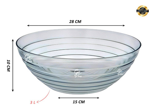 Recipiente Para Servir Bowl Mesa Para Mezclar Ensalda Frutas