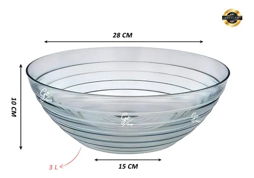 Recipiente Para Servir Bowl Mesa Para Mezclar Ensalda Frutas