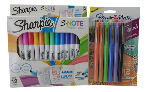 Rotulador Paper Mate Flair Con Aroma Y Sharpie Cincel Pastel