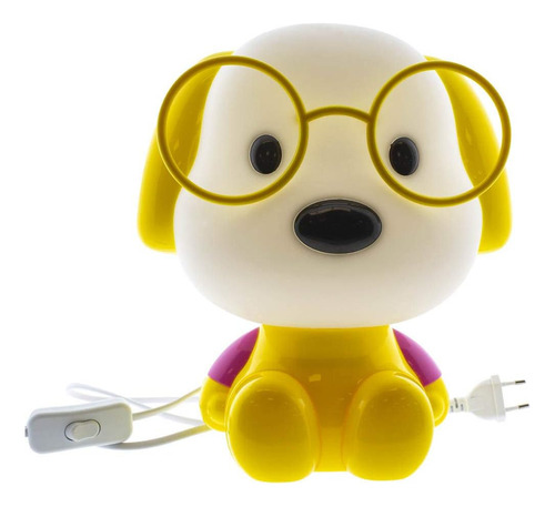 Lámpara Perro Con Lentes Led Con Diseño Animado 3d