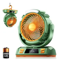 Comprar Ventilador Led De Campamento Recargable Con Luz Y 4 Velocida