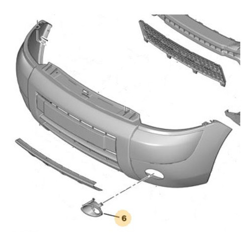 Embellecedor Faro Antiniebla Der Peugeot 207 1.6
