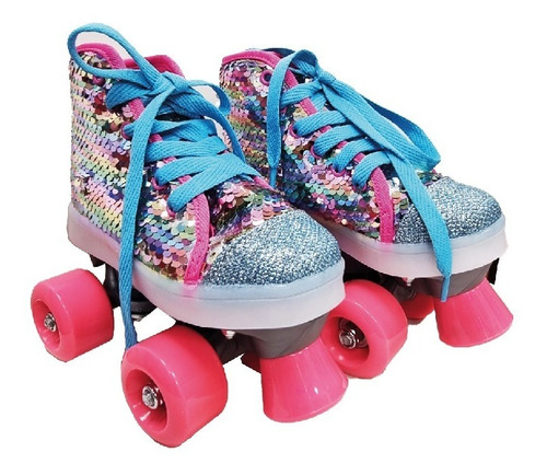 Patines Lentejuelas Reversibles Luz Led