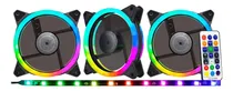 Comprar Kit 3 Fans Coolers Ventilado Argb Cu002F Fita E Controladora Rgb