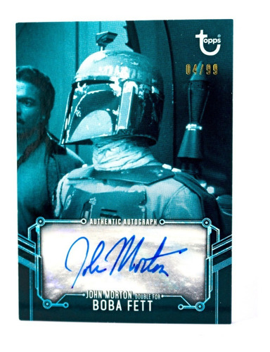 Star Wars Boba Fett Autógrafo De John Morton Empire Strikes