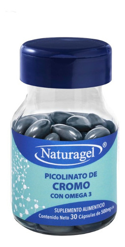 Naturagel Picolinato De Cromo Con Omega 3 30 Capsulas Sabor Sin Sabor