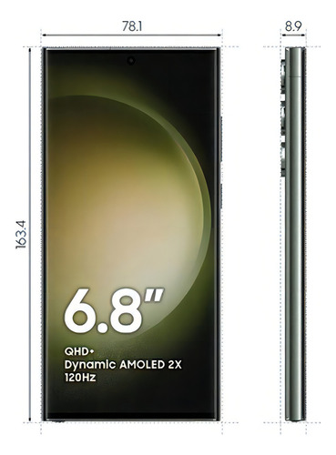 Celular Samsung Galaxy S23 Ultra 8gb + 256gb verde - Excelente (Recondicionado)
