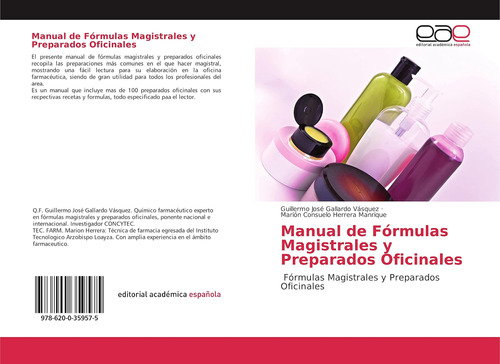 Libro: Manual De Fórmulas Magistrales Y Preparados Oficinale