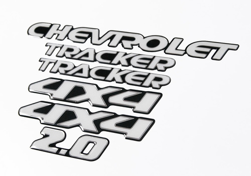 Adesivo Emblema Kit Gm Tracker Resinado Completo Trk01 Fgc