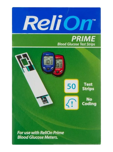 Relion Prime 50 Tiras Glucosa Usa