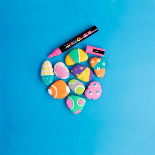 Imagen 5 de 6 de Set Marcador Acrilico Posca 5m 8 Colores Pastel Japones