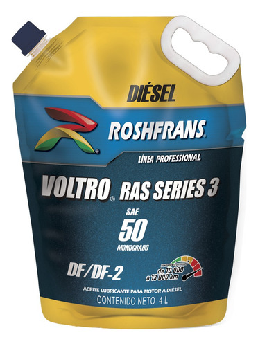 Aceite Diesel Sae 50 Voltro Ras Serie 3 Roshfrans 4 Litros