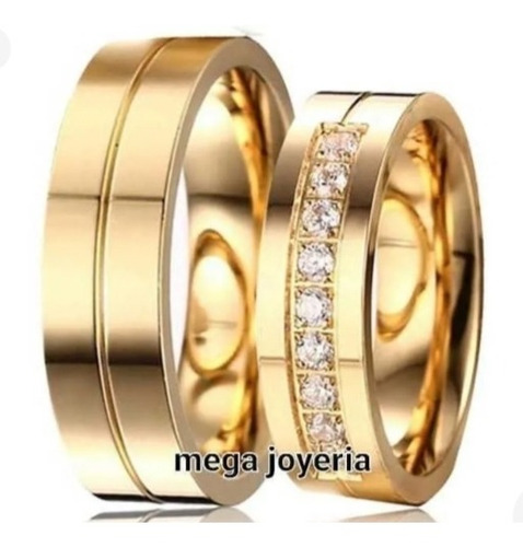 Imagen 1 de 4 de Alianzas Casamiento Oro 18k 8 Gramos Amarillo Envio Gratis