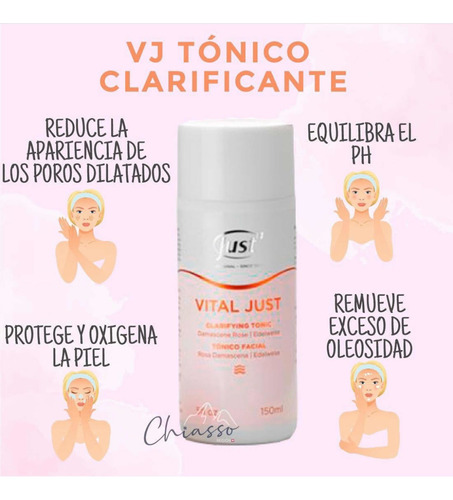 Tónico Clarificante Vital Just Facial Original Y Con Regalo