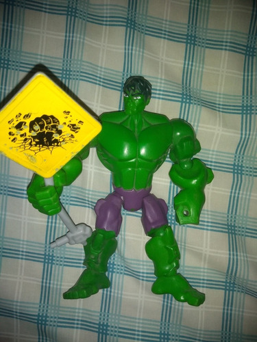 Figura Masher Marvel Superheroes Hulk Avengers Con Poste