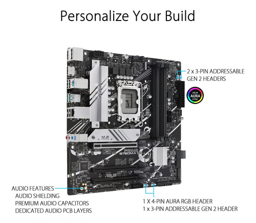 Asus Prime B760m-a D4 Intel® B760 (lga Th Y 12 ° Gen) Matx B