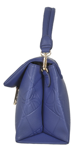 Bolsa Satchel Cloe Para Mujer Tapeta Con Broche Imán Color Azul marino