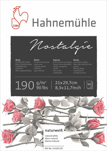 Papel Hahnemuhle Nostalgie 190g/m2 21x29,7 50fls (10628210)