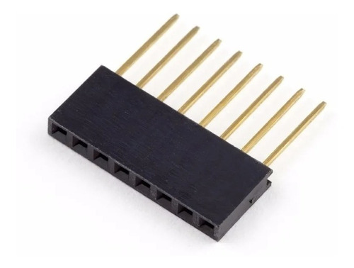 Kit 6 Barras De 8 Pinos Conector Femea Empilhável Arduino