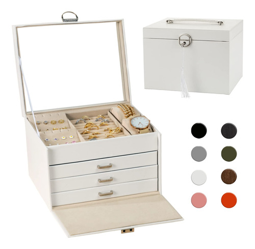 Organizador De Joyas Vintage Con Cerradura 4 Niveles