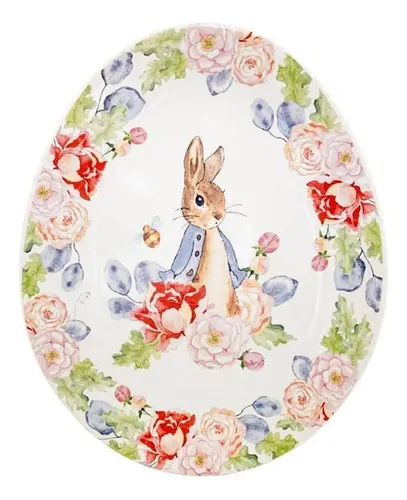 Plato plano ovalado Peter Rabbit Luiz Salvador, 6 piezas