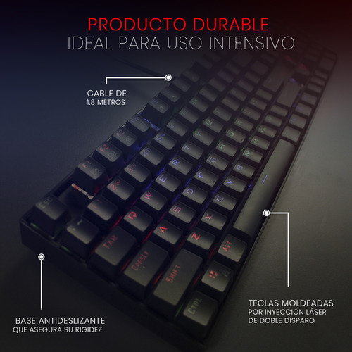 Teclado Gamer Mitra K551-rgb Negro Switch Red Español