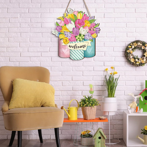 Decoracion De Entrada Letrero Con Flores Estilo Rosa