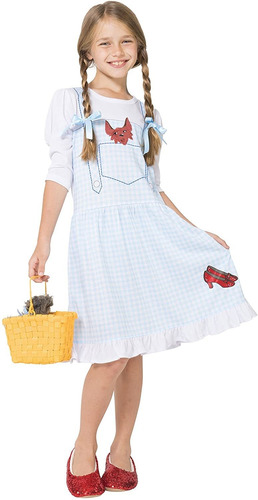 Girls Dorothy Disfraz Pajama Vestido Con Zapatillas De ...