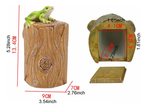 Caja De Llaves De Repuesto Para Estatua Al Rana 9x7x13,4cm