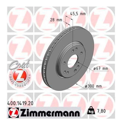 Par Disco De Freio Diant. Mercedes Sl 500 1989-2002 R129