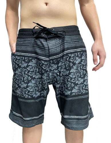 Bermuda Praia Boardshort Flower Line