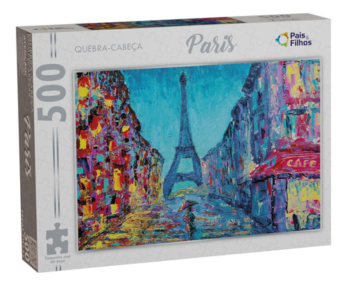 Quebra-cabeça Paris Em Obra De Arte 500pç Desafiador Adultos